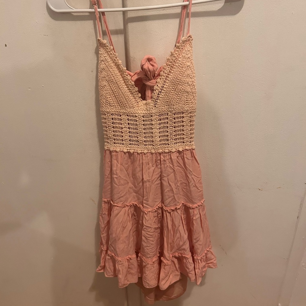 Zaful Pinky peach crochet Dress